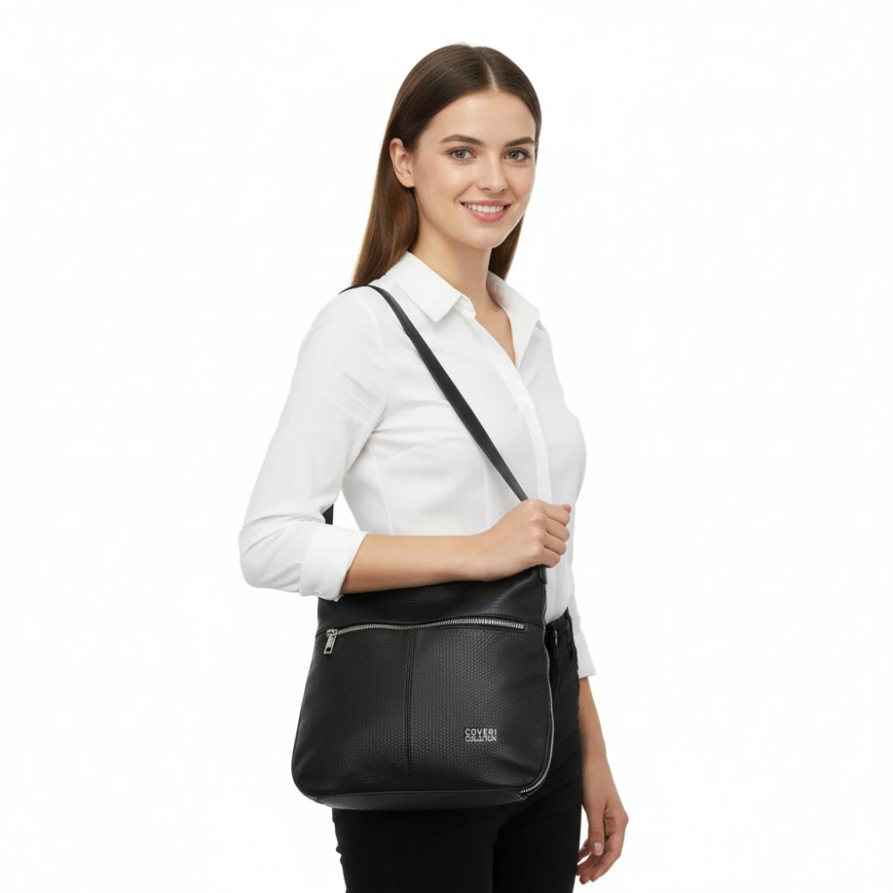 Černá crossbody kabelka Coveri Collection