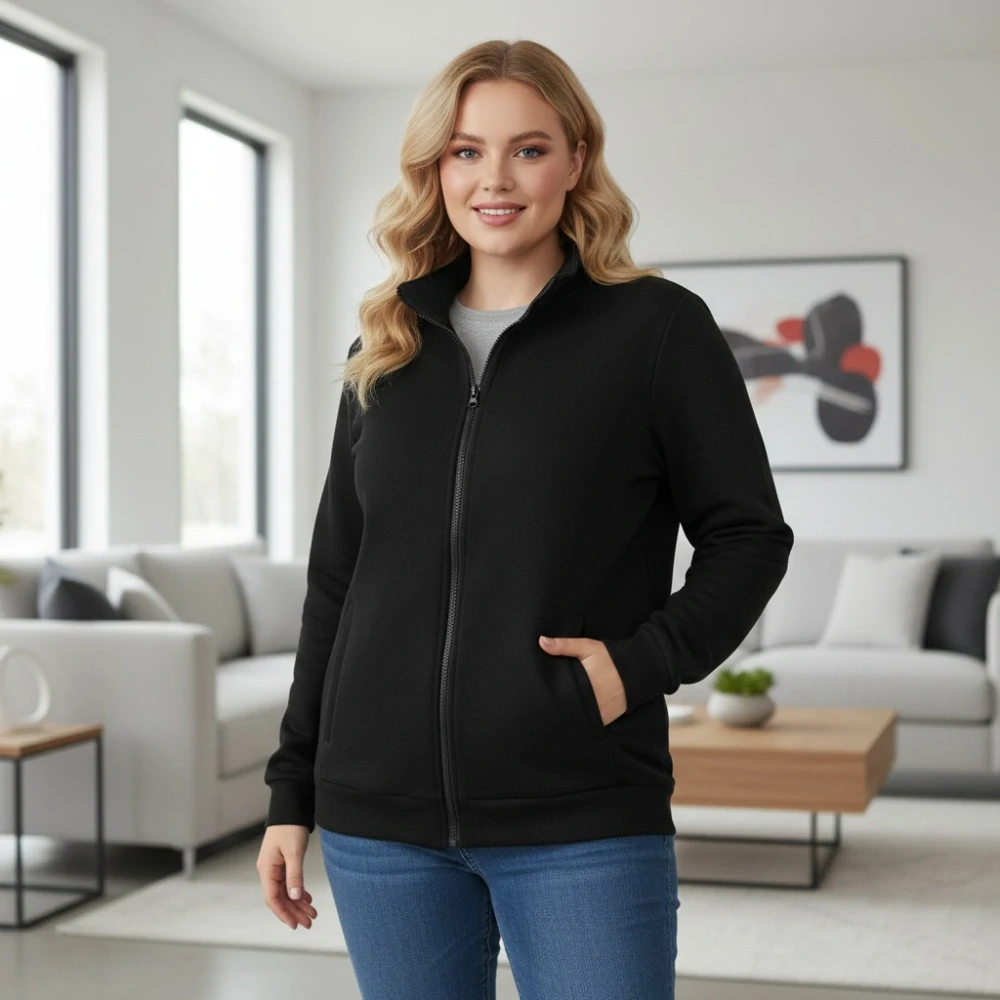 Dámská černá mikina Benter 55066 XL-4XL