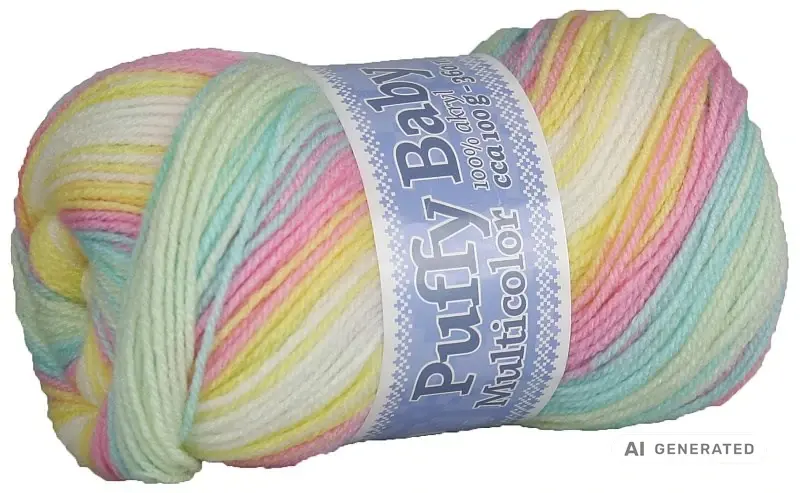 Příze Puffy baby NGM 523 žlutorůžovomodrá