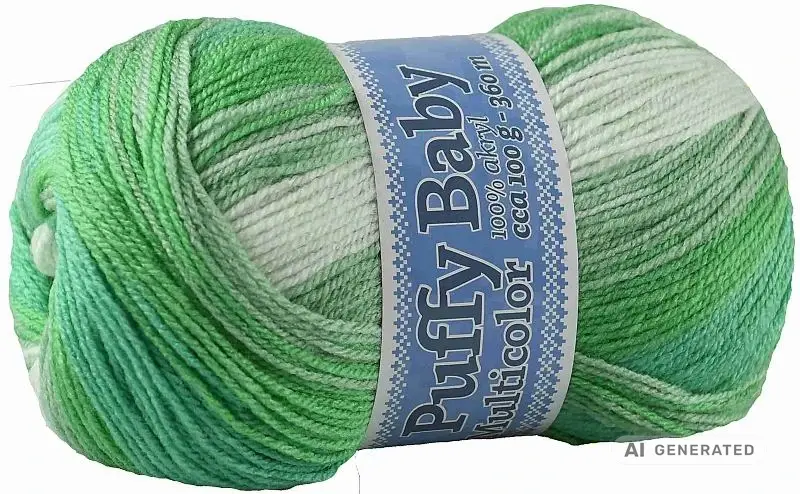 Příze Puffy baby NGM 537 zelený mix