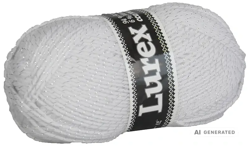 Příze Lurex NGM 900 G bílá se stříbrným