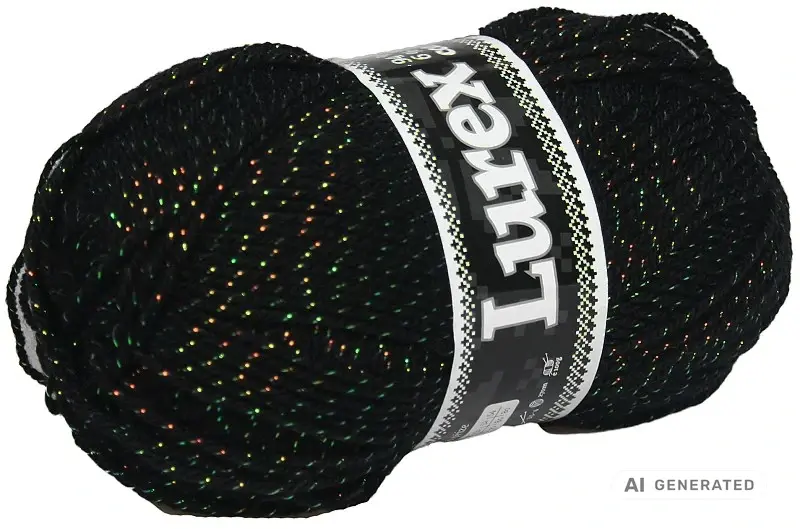 Příze Lurex NGM 901 Y černá zelené odlesky