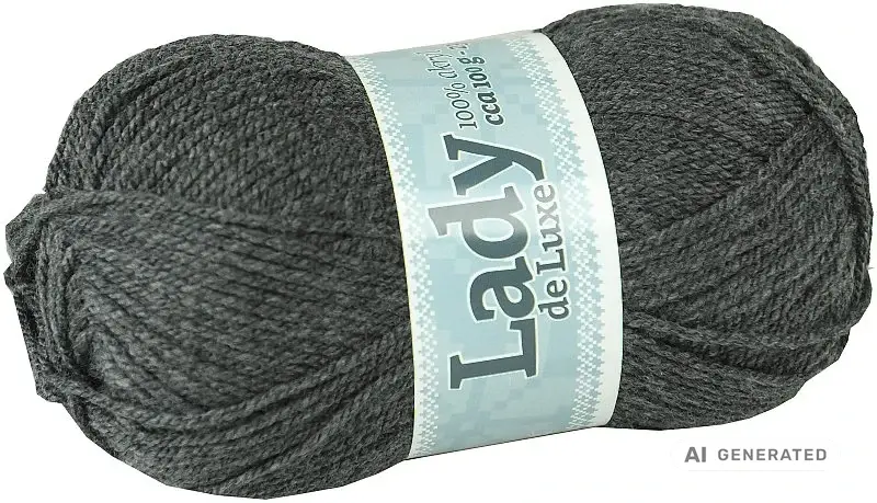 Příze Lady de luxe 909 černošedá