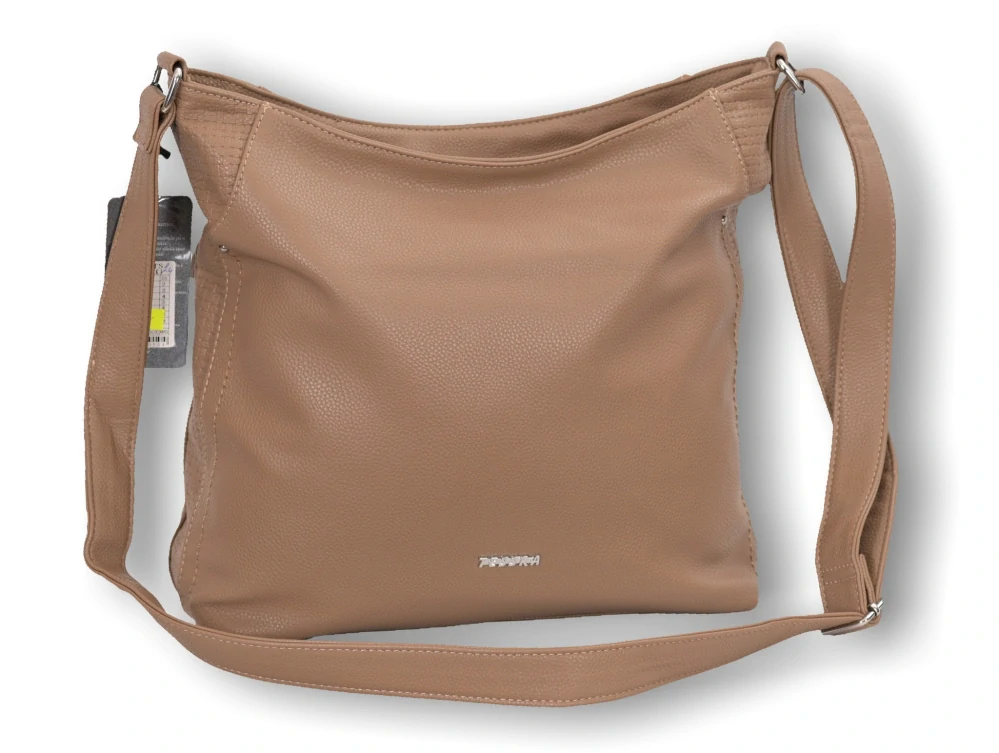 Dámská hnědá kabelka Tessra. Crossbody i na rameno. T1123