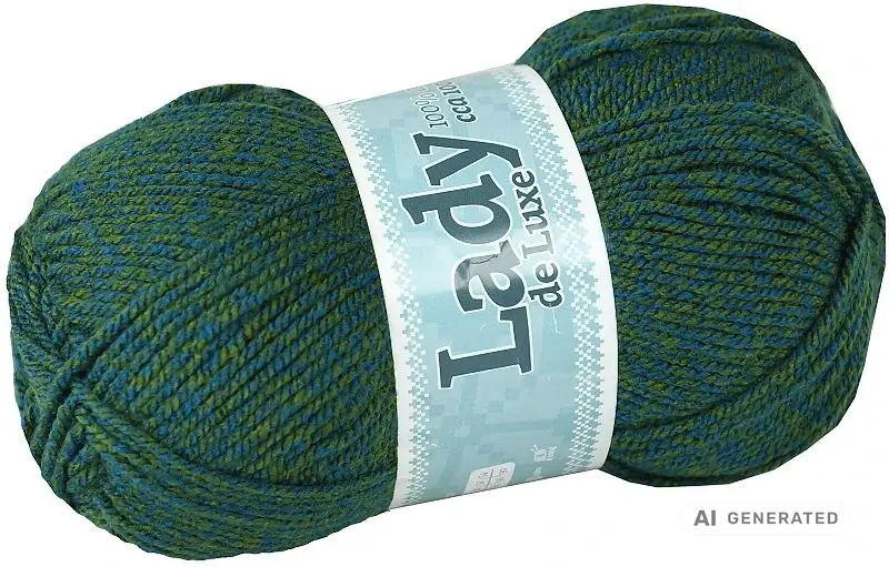 Příze Lady de luxe 926977 zelenomodrá