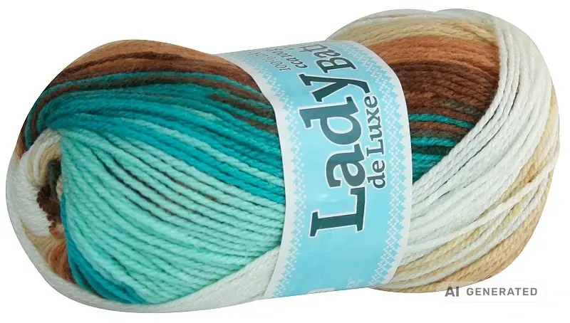 Příze Lady de luxe batik 610 bíl.běž.hněd.modr.