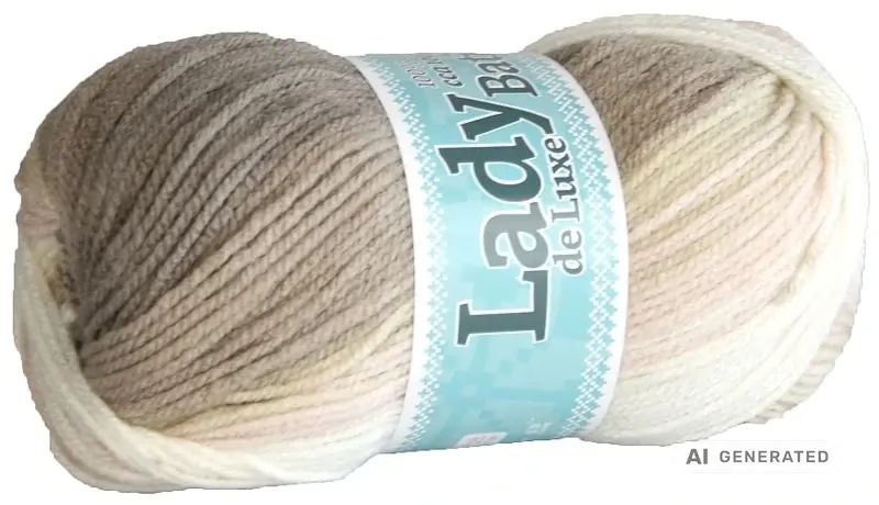 Příze Lady de luxe batik 614 hnědý mix