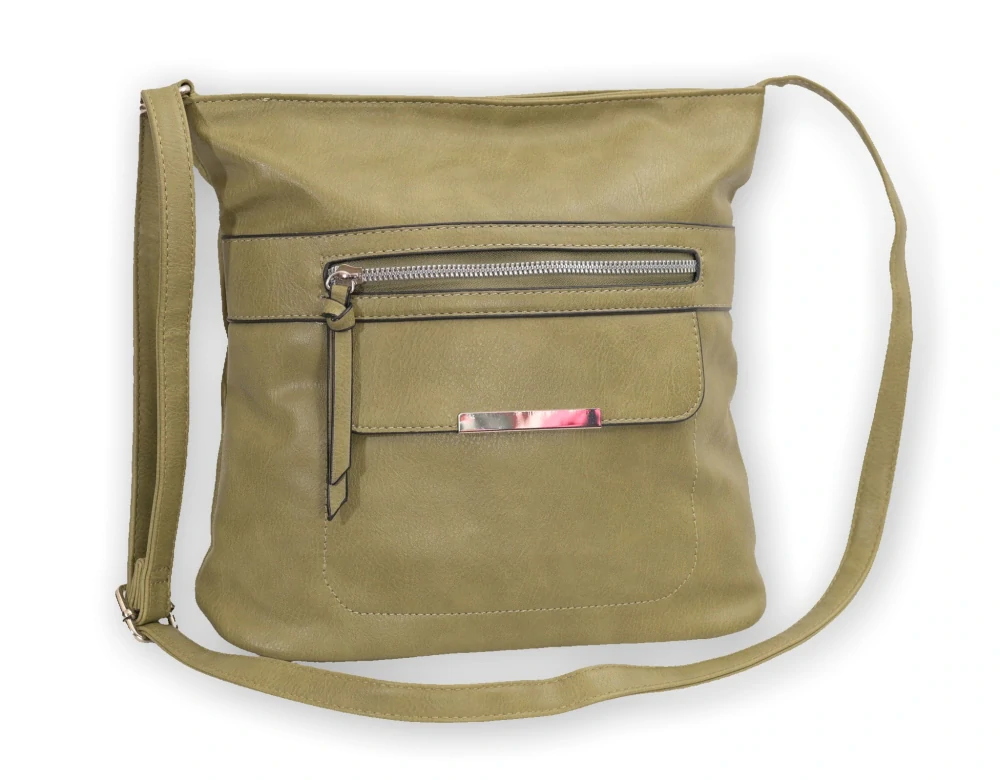 Dámská žluto zelená kabelka Dudlin na rameno i crossbody U1133