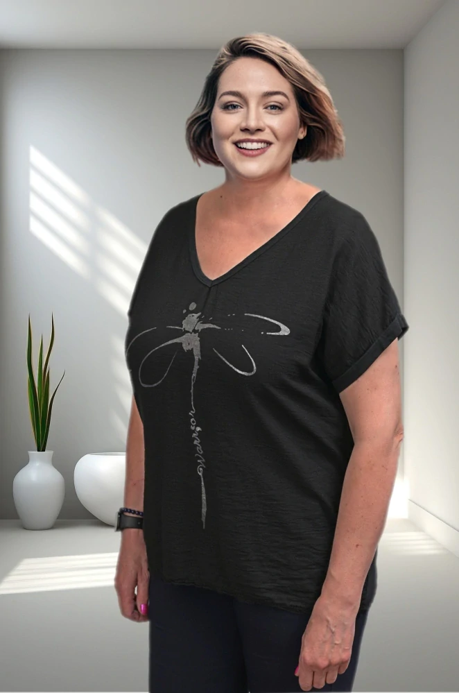 Dámské triko Anita moda s krátkým rukávem uni velikost M-XXL U1140