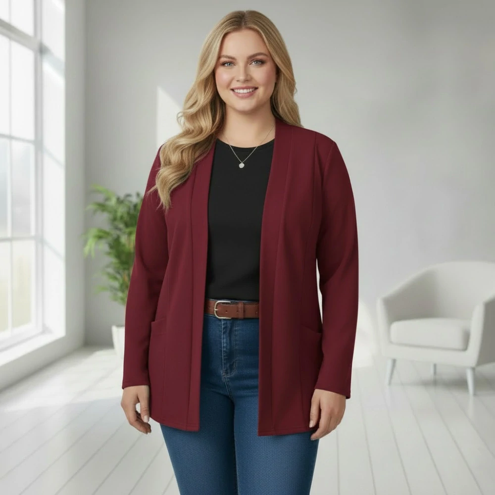 Dámský kardigan Sylwia vínový M3481