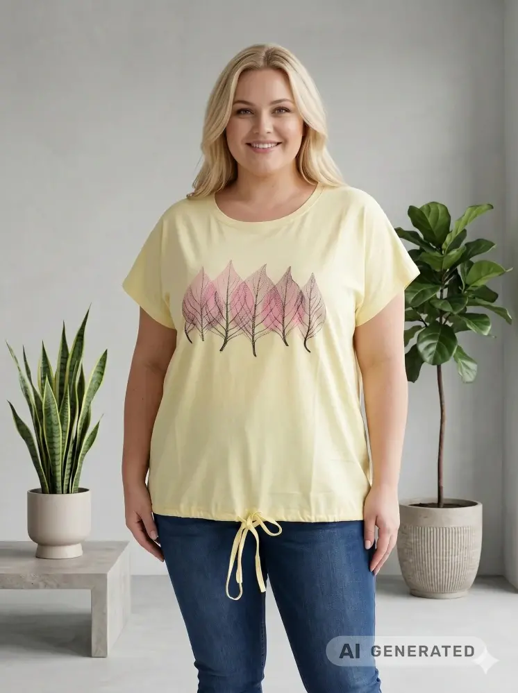 Dámské bavlněné žluté triko Lyn L-3XL L5990