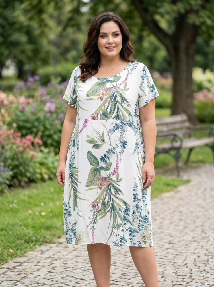 Dámské letní dlouhé šaty S&F bílé L527
