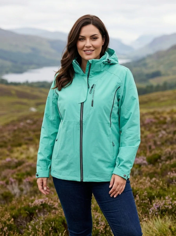 Dámská tyrkysová outdoorová bunda Temster XL–4XL 943