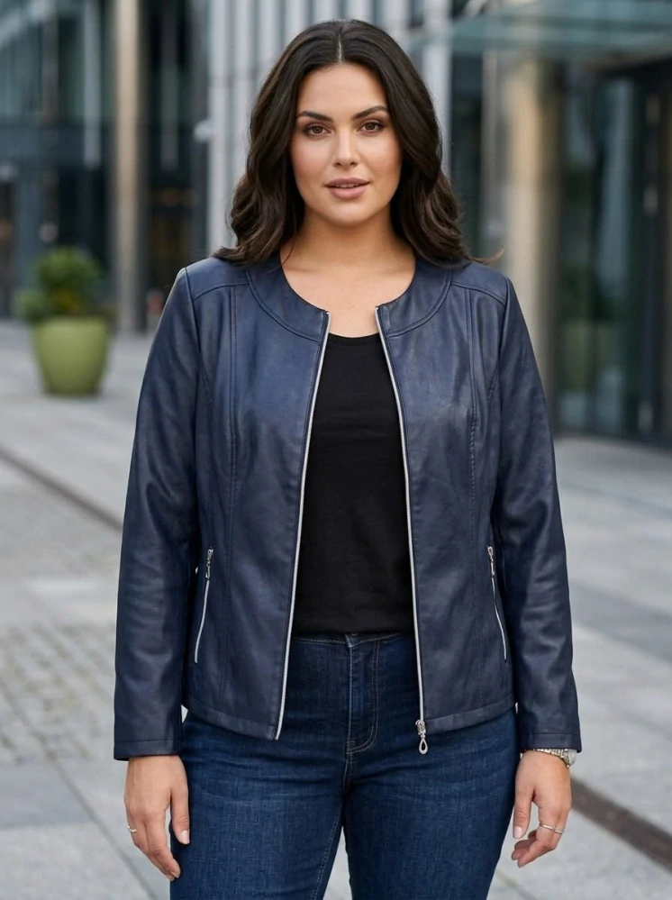 Dámská elegantní modrá bunda Anna 941