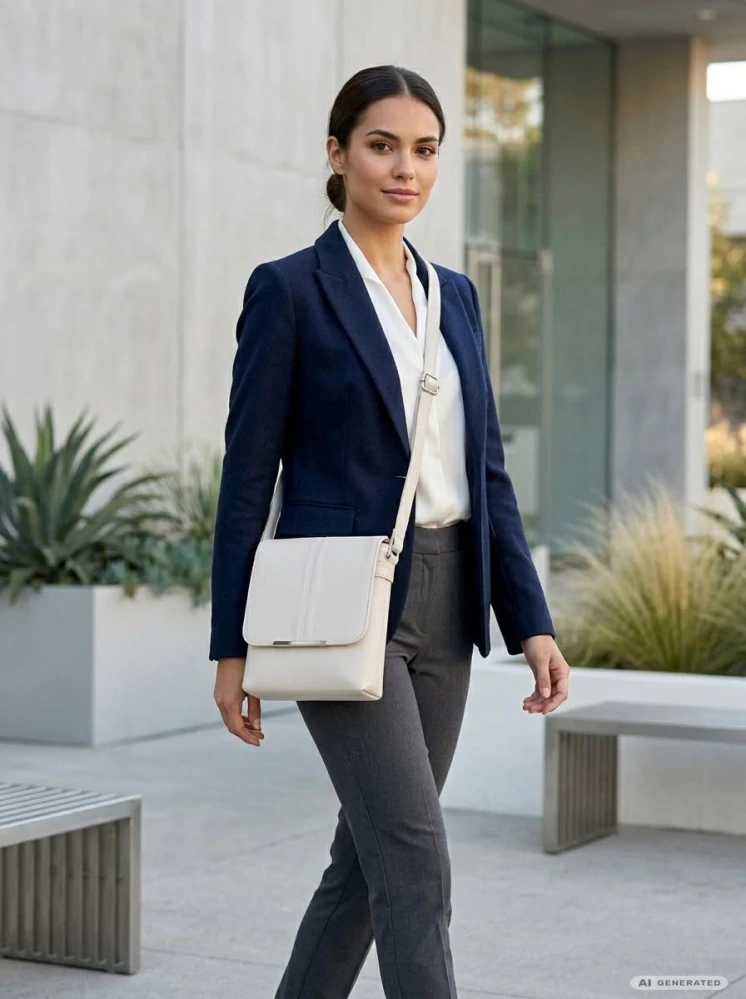 Bílá crossbody kabelka Tessra L4881