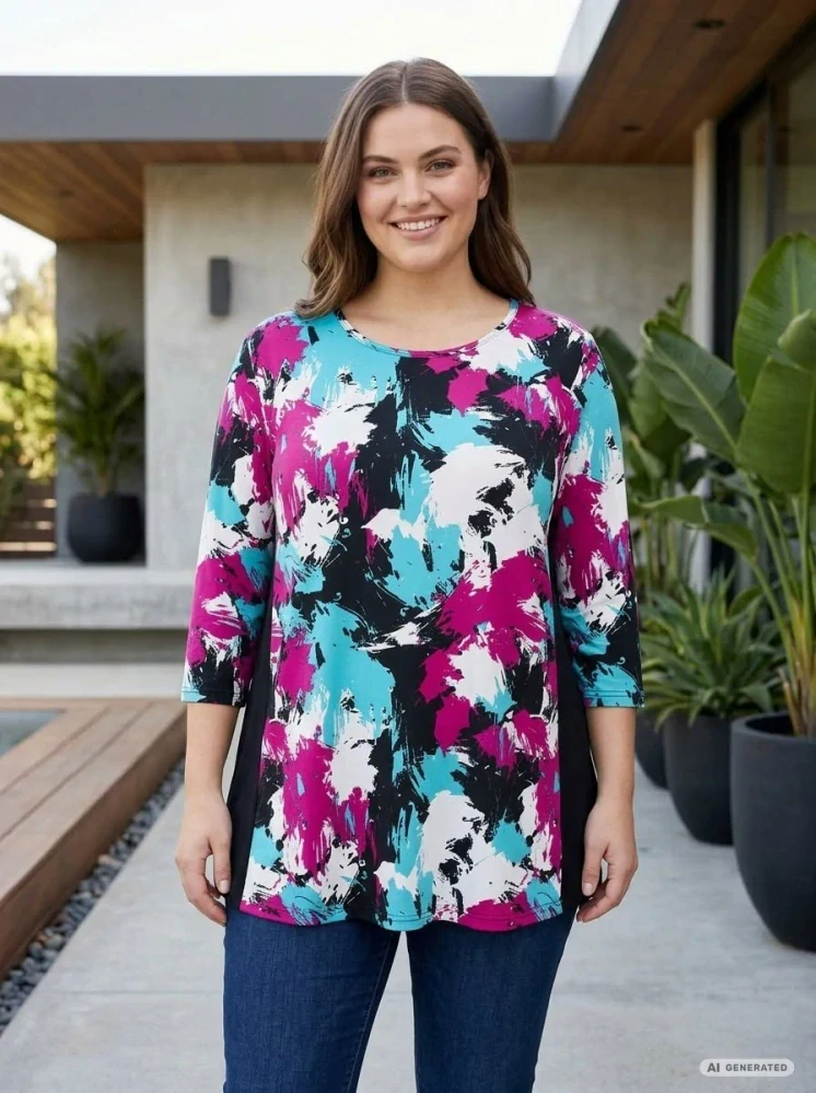 Dámská tunika pro plnoštíhlé L1559 4XL