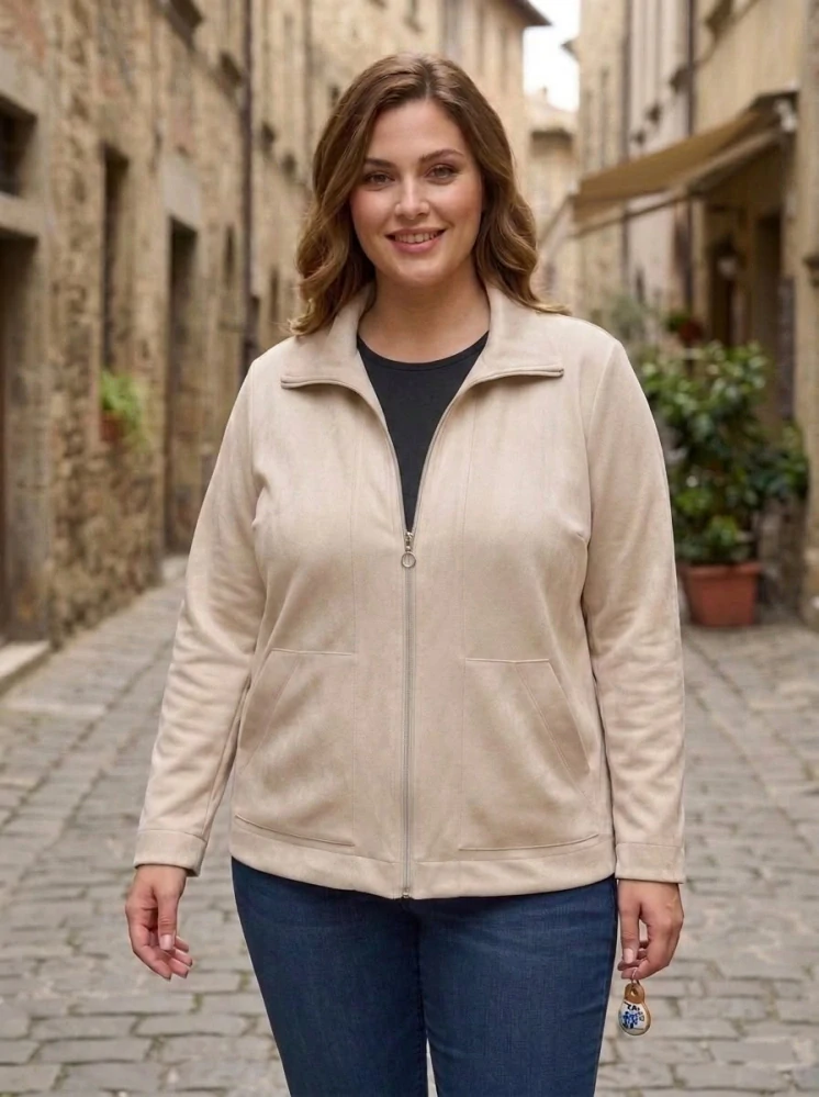 Dámská elegantní béžová bunda Barča 730