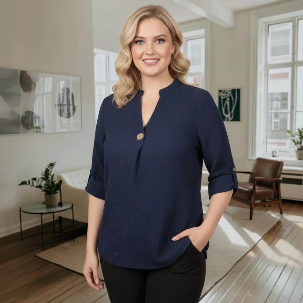 Dámská tmavě modrá košile uni velikost L - XXL R1375