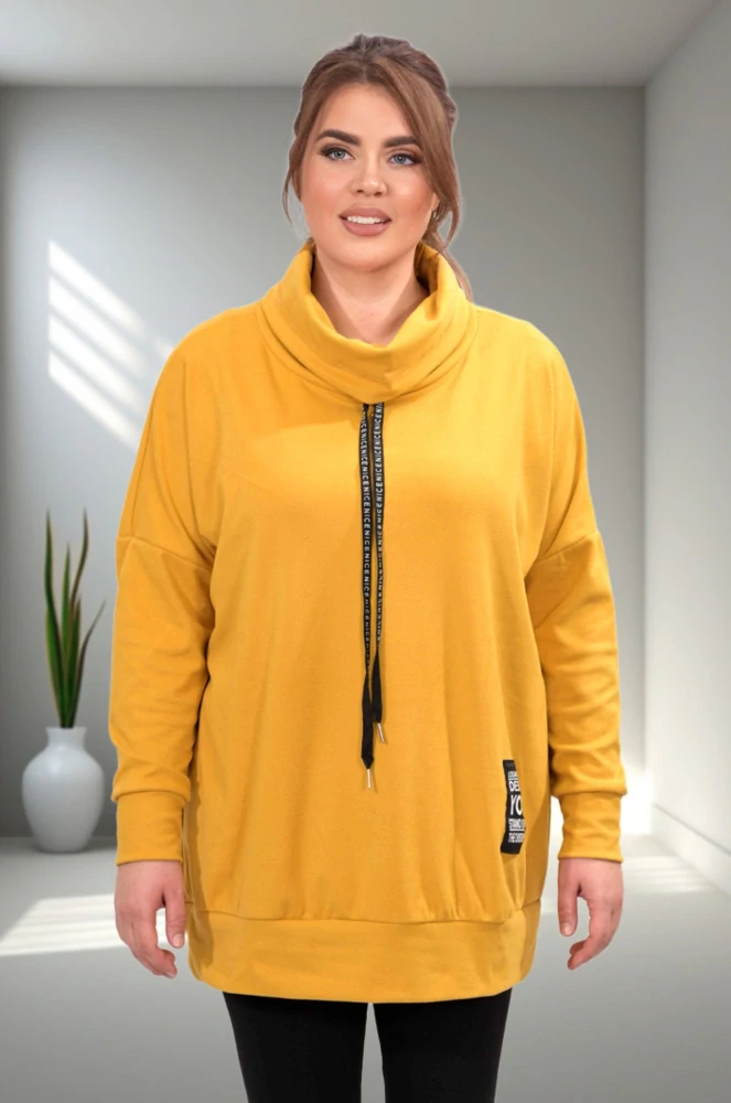 Dámská žlutá mikina microfleece uni velikost L,XL,XXL - O1408