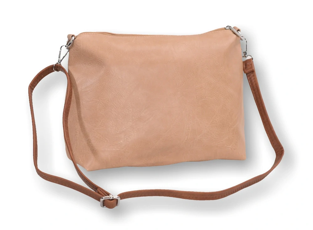 Malá dámská kabelka Pelletteria Beta béžová crossbody i na rameno T1129