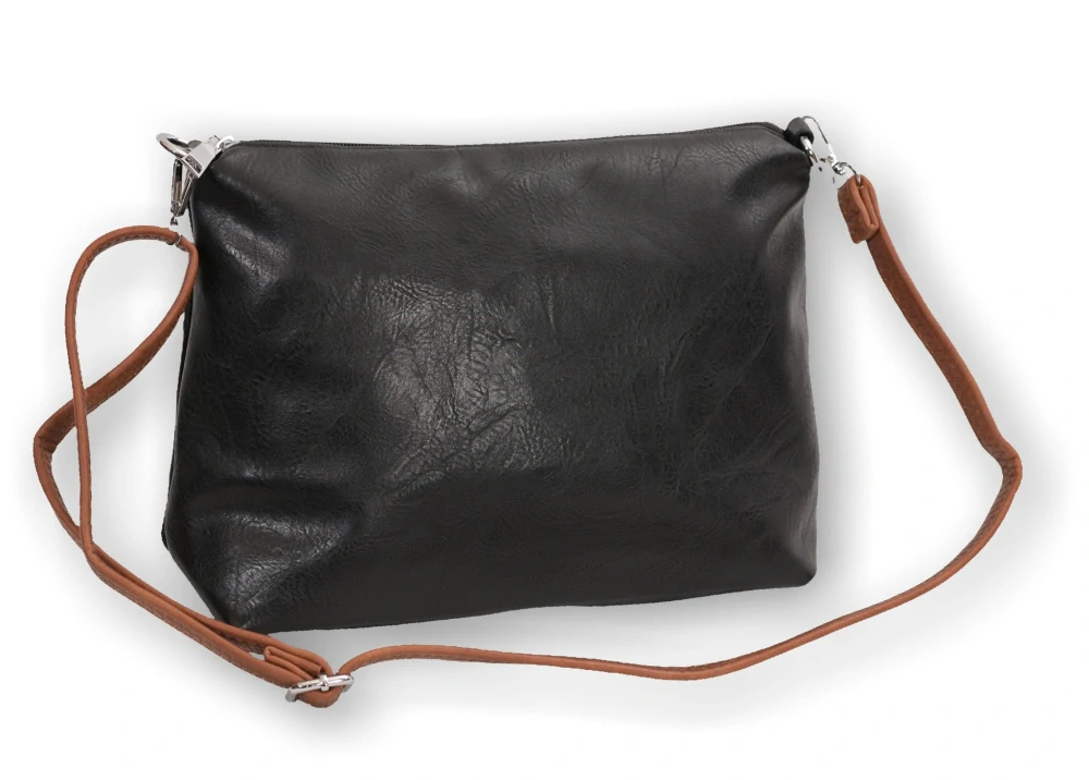 Malá dámská kabelka Pelletteria Beta černá crossbody i na rameno T1135