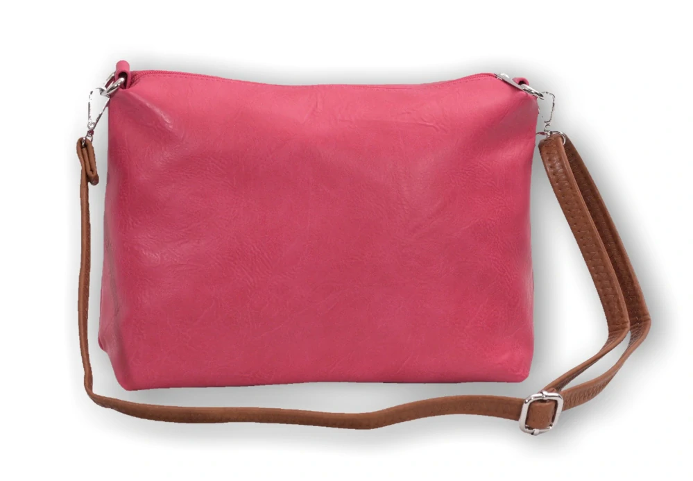 Malá dámská kabelka Pelletteria Beta červená crossbody i na rameno T1449