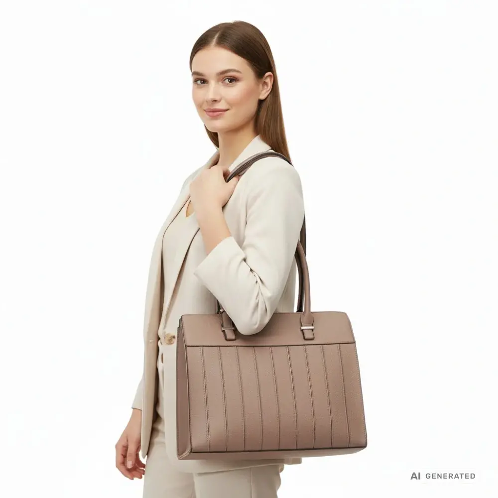 Dámská hnědá elegantní kabelka David Moda do ruky i na rameno S1450