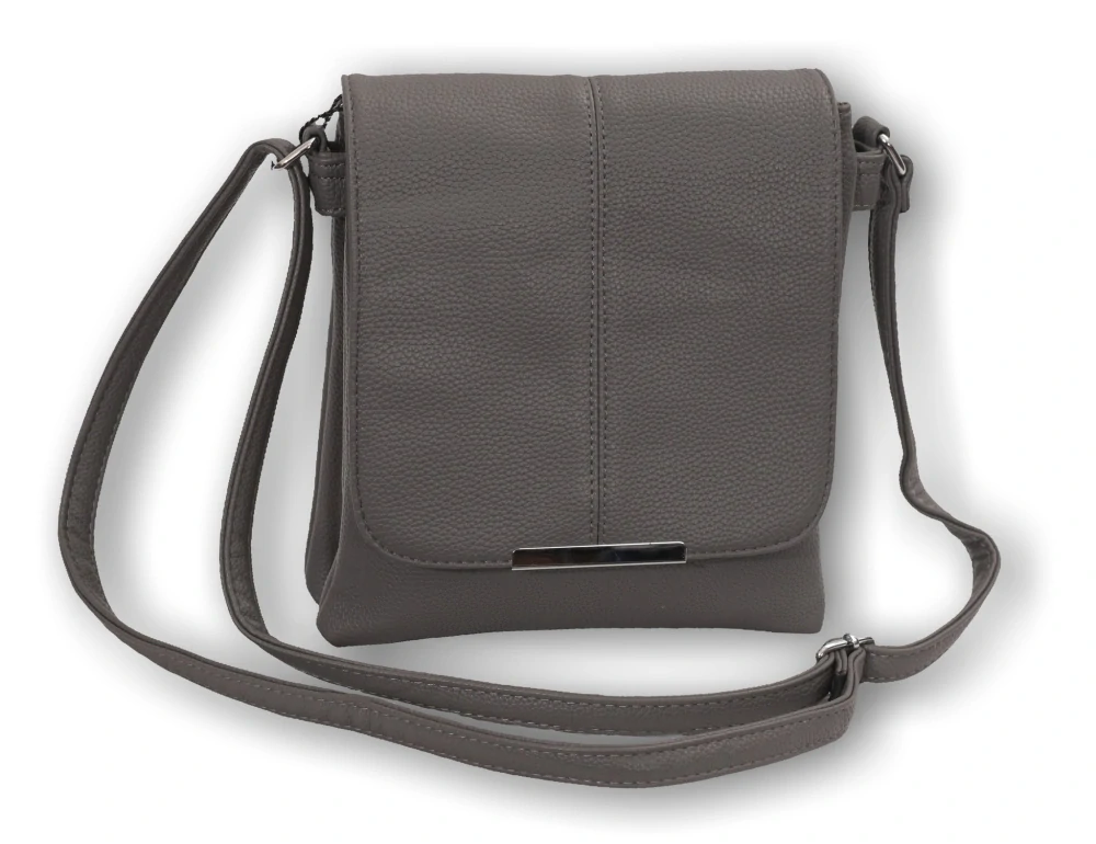 Dámská malá šedá kabelka Tessra na rameno i crossbody T1483