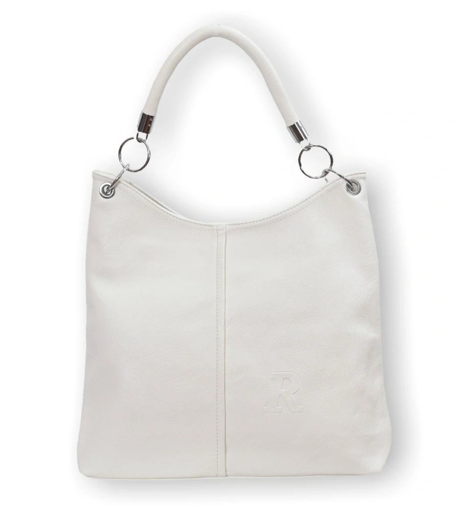 Dámská bílá shopper kabelka Tessra do ruky i na rameno S3519