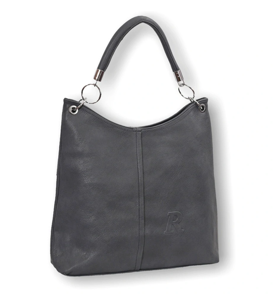 Dámská tmavě šedá shopper kabelka Tessra do ruky i na rameno S3522