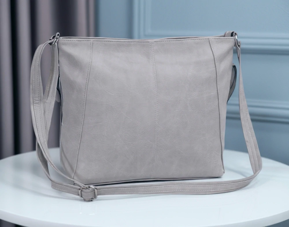 Dámská velká šedá kabelka David Moda L4988