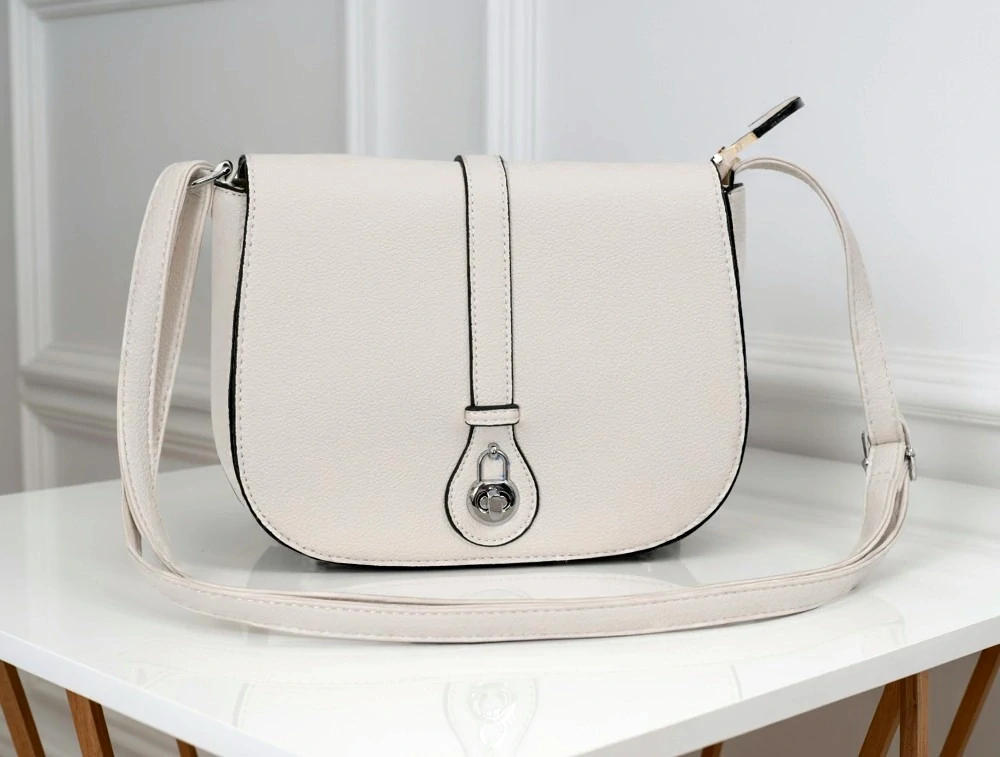 Malá kabelka David Moda s klopou béžová L4978