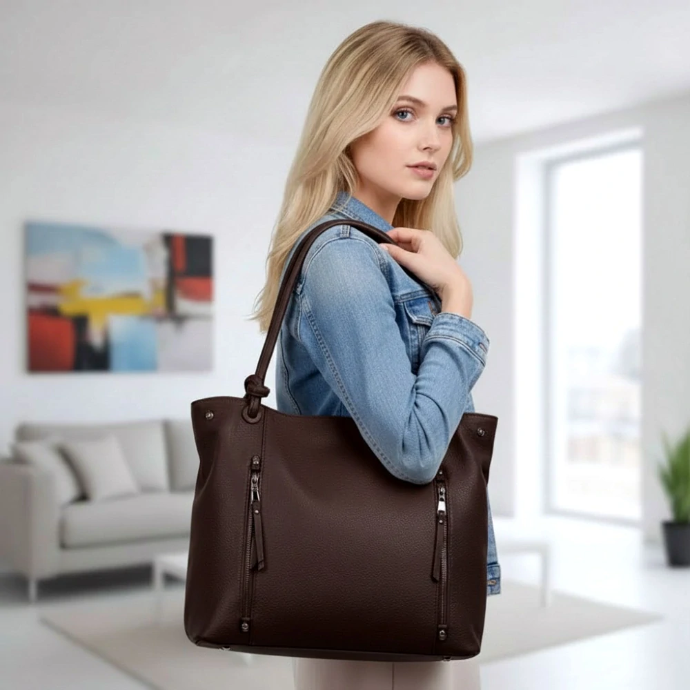 Dámská černá shopper kabelka Bella Belly M4958