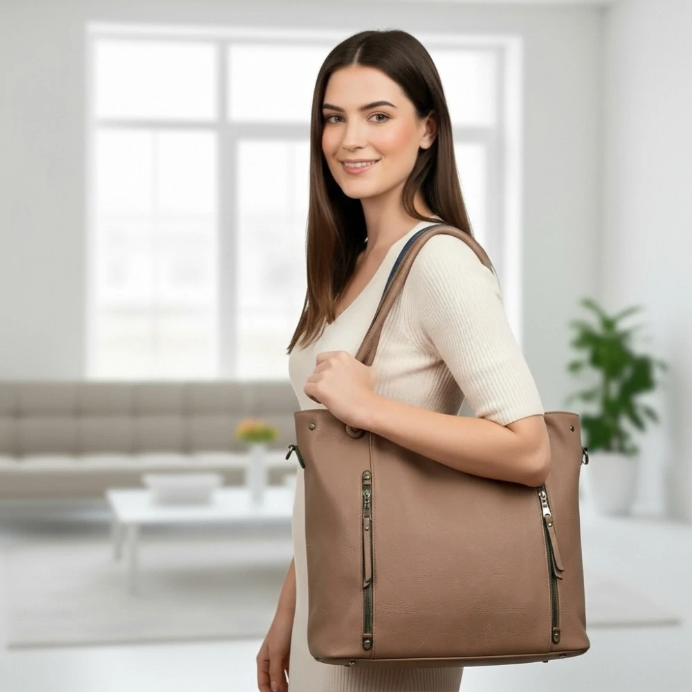 Dámská hnědá shopper kabelka Bella Belly M4957