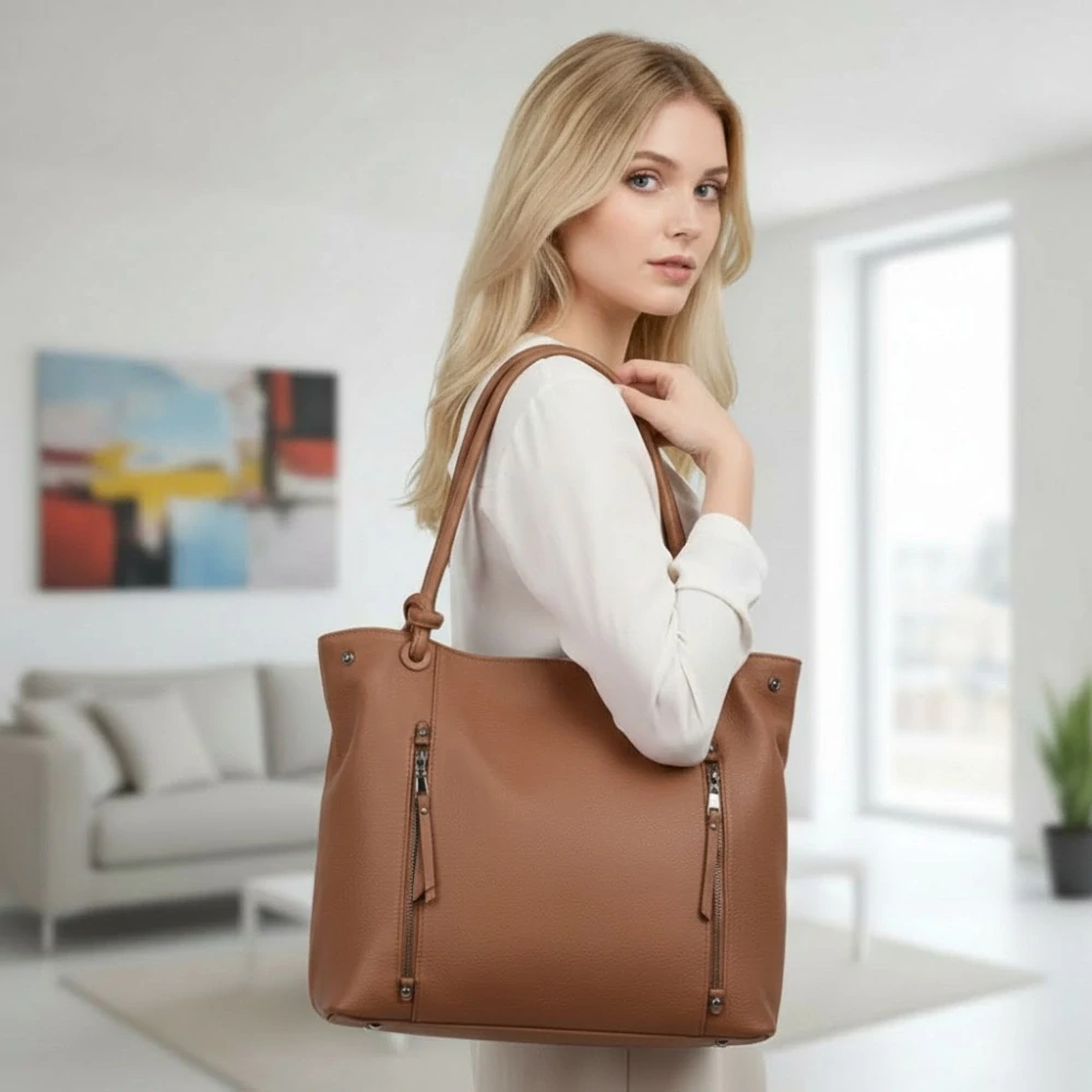 Dámská hnědá shopper kabelka Bella Belly M4953