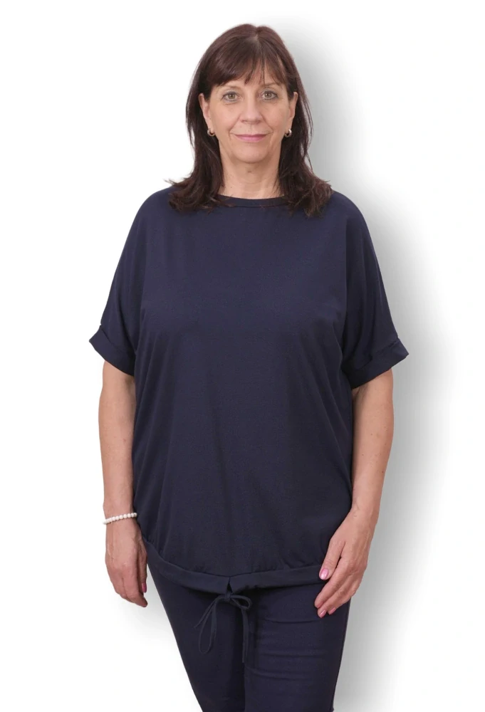Dámské tmavě modré triko nadměrná univerzální velikost XL - 3XL R1314