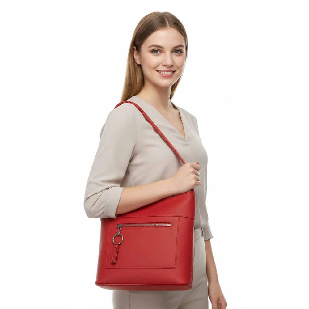 Červená dámská crossbody kabelka Bella Belly O4945