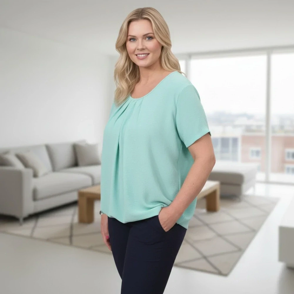 Dámské modré triko Ula XXL-4XL 