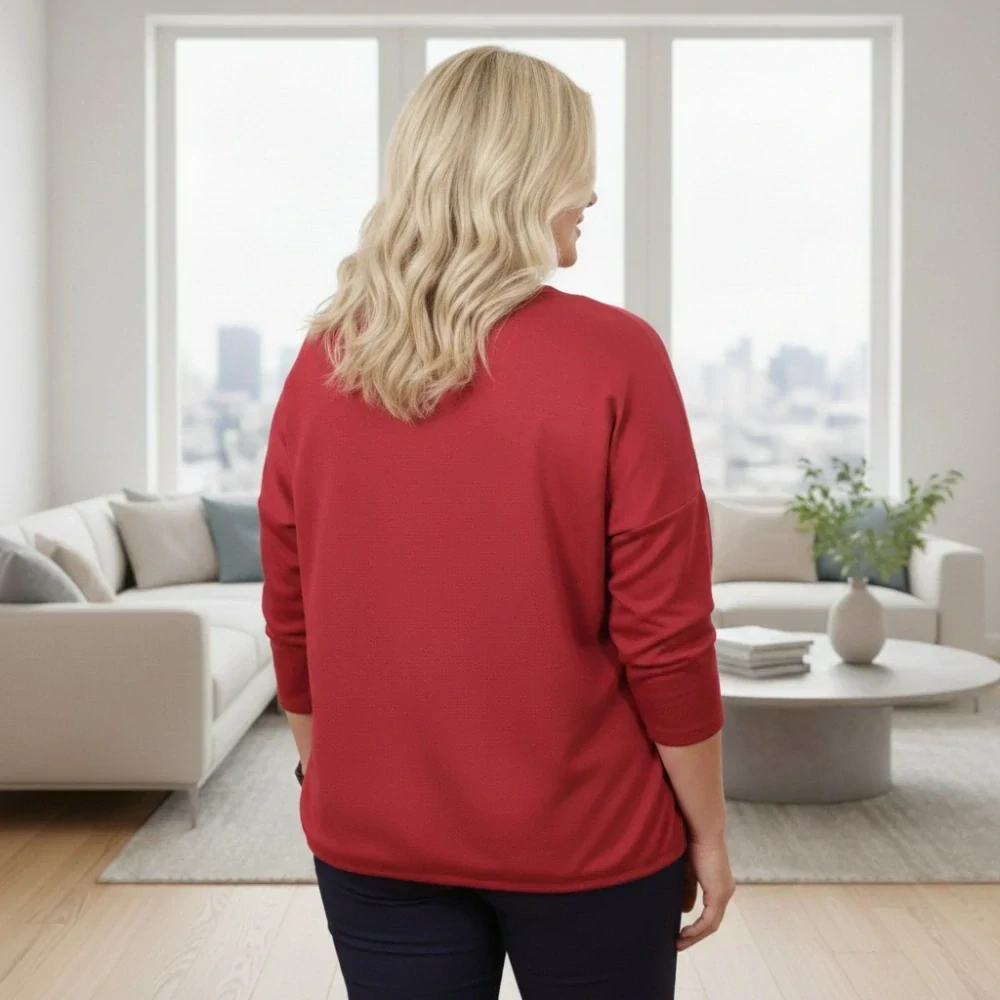 Dámské červené triko Ula XXL-4XL 