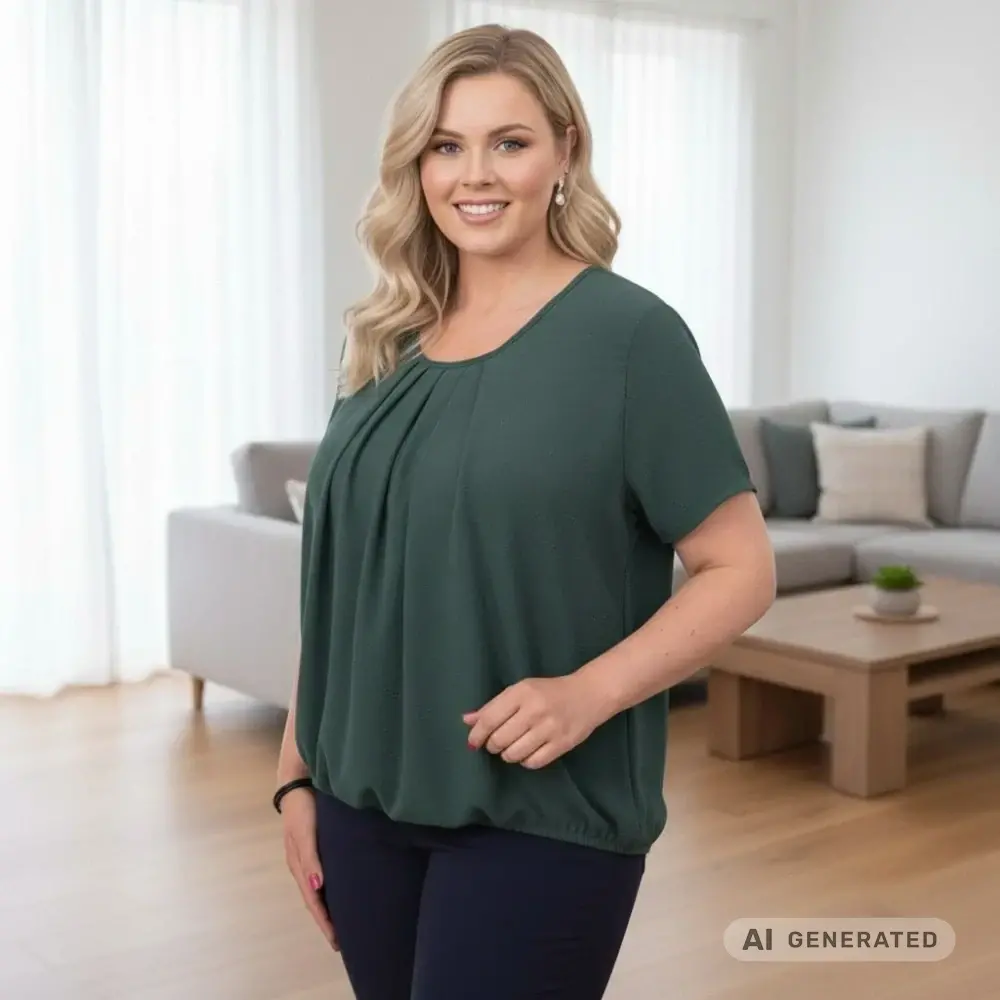 Dámské zelené triko Ula XXL-4XL