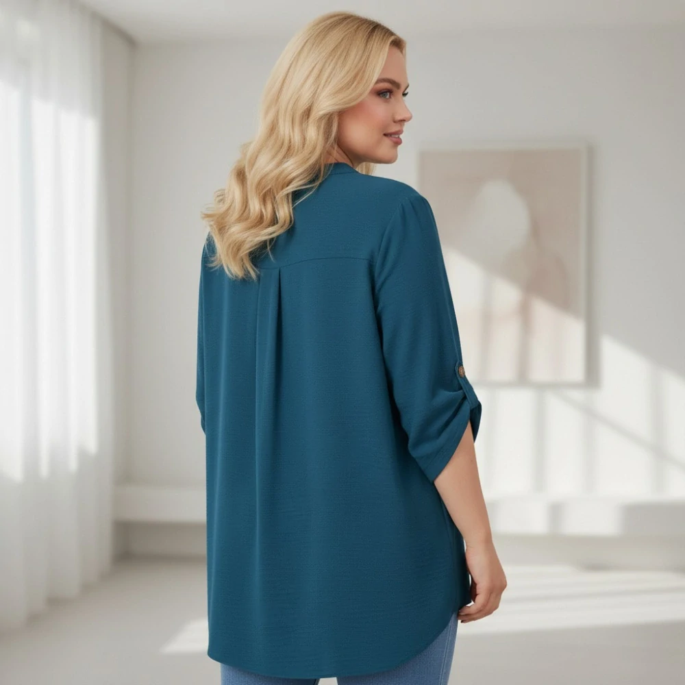Dámská tunika Týna petrolejová barva L1786