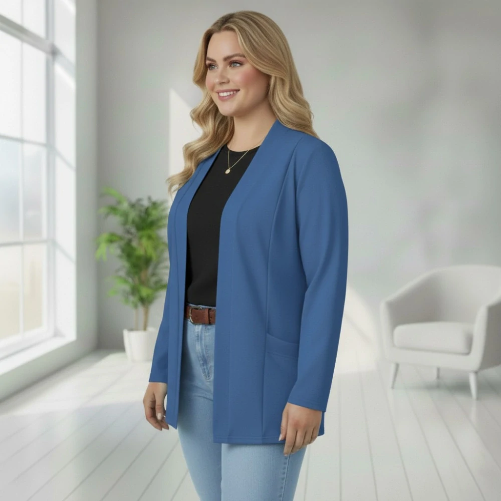 Dámský kardigan Sylwia modrý denim M3483