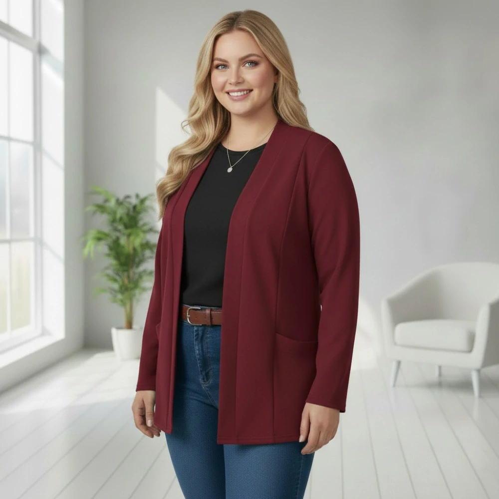 Dámský kardigan Sylwia vínový M3481