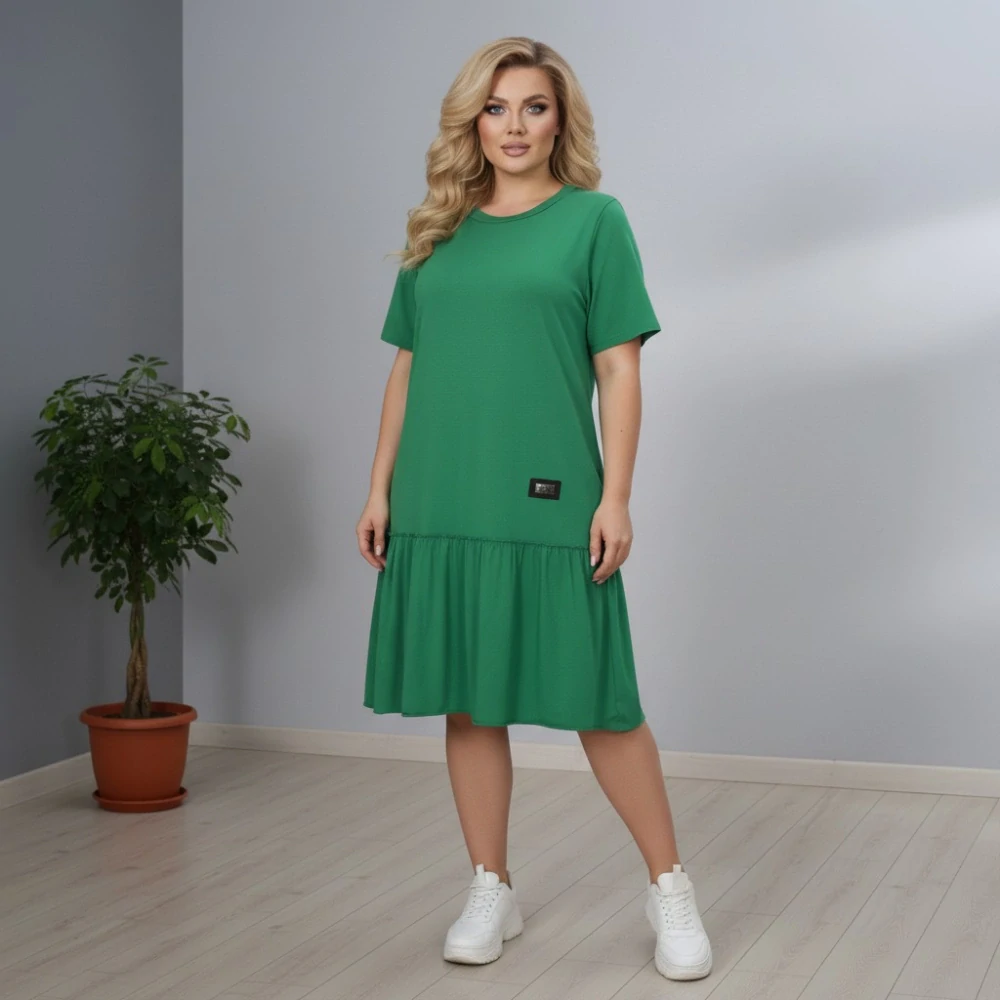 Dámské bavlněné šaty Sill zelené L659