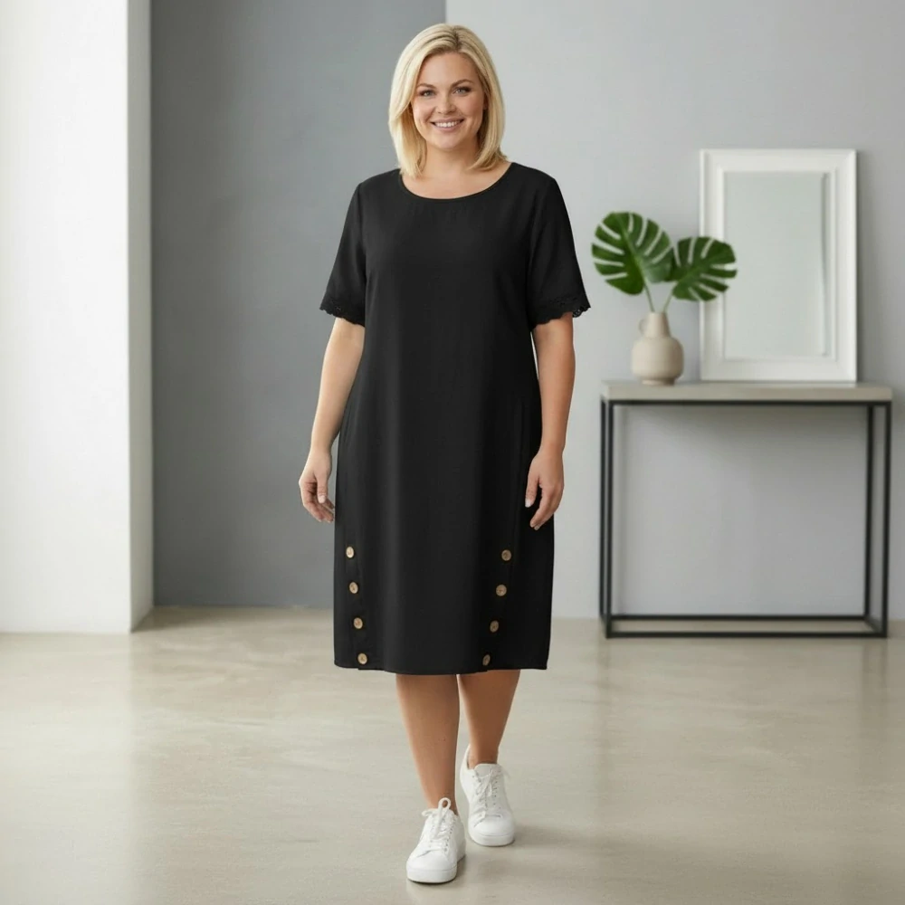 Dámské letní šaty Link moda černé L625