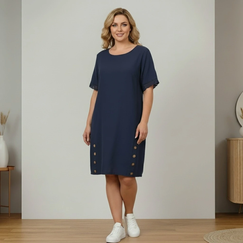 Dámské letní šaty Link moda tmavě modré L622