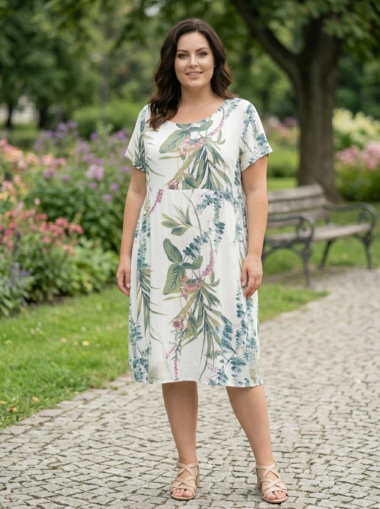 Dámské letní dlouhé šaty S&F bílé L527