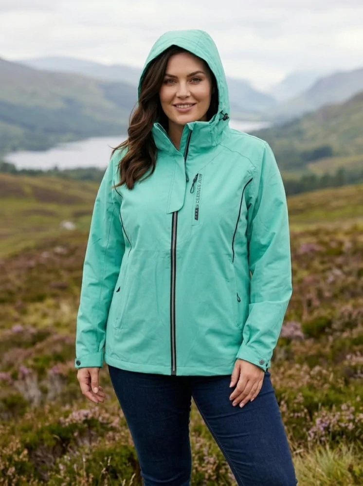 Dámská tyrkysová outdoorová bunda Temster XL–4XL 943