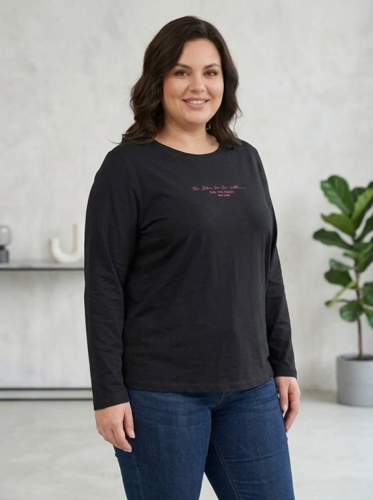 Černé dámské triko Benter 55059 XL-4XL L2419