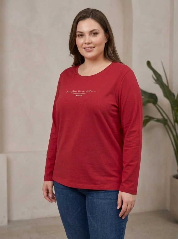 Červené dámské triko Benter 55059 XL-4XL L2418